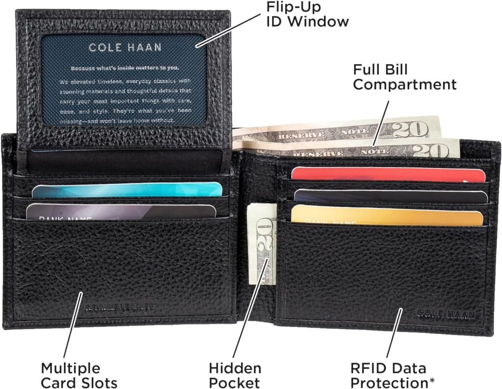 Cole Haan Mens RFID Slim Billfold Wallet