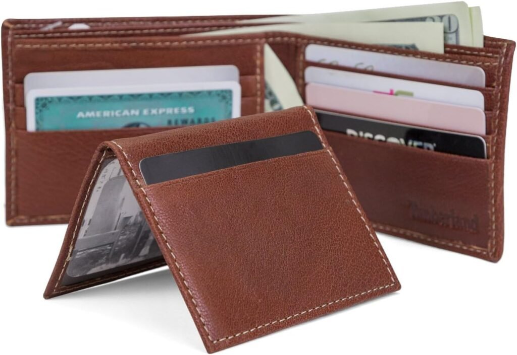 Timberland Mens Genuine Leather Rfid Blocking Passcase Security Wallet