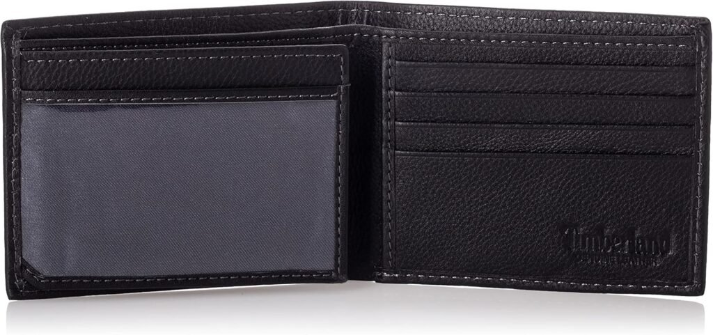 Timberland Mens Wellington Leather RFID Bifold Commuter Security Wallet