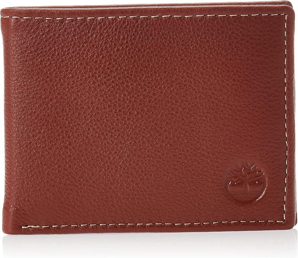 Timberland Mens Wellington Leather RFID Bifold Commuter Security Wallet